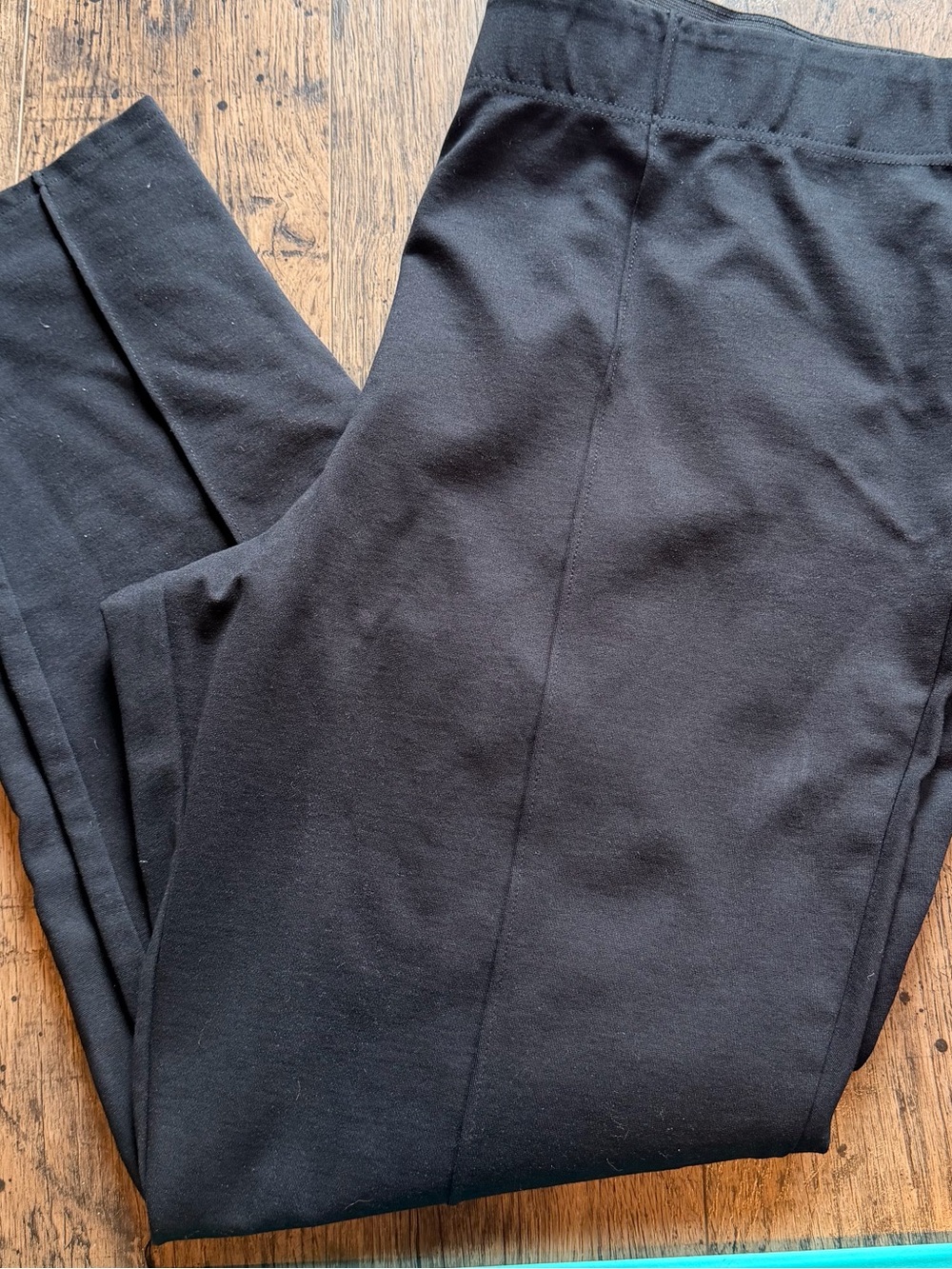 Ava & Viv Black Pull On Ponte High Waisted Pants